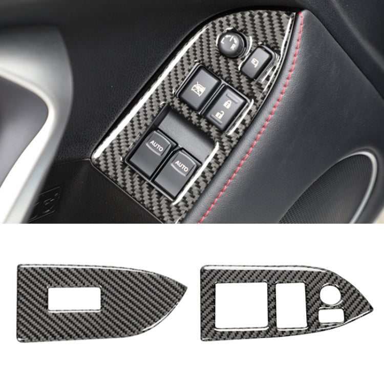 Car Carbon Fiber Window Glass Lifting Panel Decorative Sticker for Subaru BRZ / Toyota 86 2013-2017, Left Drive, Lifting Panel, Left Drive Lifting Panel, Left Drive Black
