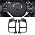 Car Carbon Fiber Steering Wheel Button Decorative Sticker for Lexus IS250 NX200 200t 300h 13-, Left Drive, Steering Wheel Button A Style, Left Drive Steering Wheel Button A Style, Left Drive