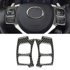 Car Carbon Fiber Steering Wheel Button Decorative Sticker for Lexus IS250 NX200 200t 300h 13-, Left Drive, Steering Wheel Button A Style, Left Drive Steering Wheel Button A Style, Left Drive