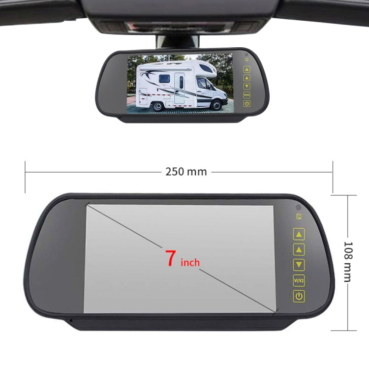 PZ474 Car Waterproof 170 Degree Brake Light View Camera + 7 inch Rearview Monitor for Iveco Daily 4 Gen, PZ474 + 7 inch Rearview Monitor