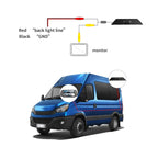 PZ474 Car Waterproof 170 Degree Brake Light View Camera + 7 inch Rearview Monitor for Iveco Daily 4 Gen, PZ474 + 7 inch Rearview Monitor