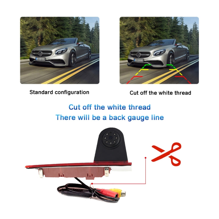PZ477 Car Waterproof 170 Degree Brake Light View Camera for Ford Transit Custom, PZ477 – Waterproof