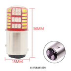2 PCS 1157 DC12V / 1.1W Motorcycle / Car LED Double Color Flashing Light Turn Signal / Brake Lamp with 42LEDs SMD-3014 Lamp Beads, 1157 DC12V