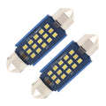 2pcs 39mm DC12-24V / 1W / 6000K / 60LM 15LEDs SMD Car Reading Lamp Dome Light, 39mm 39mm
