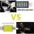 2pcs 39mm DC12-24V / 1W / 6000K / 60LM 15LEDs SMD Car Reading Lamp Dome Light, 39mm