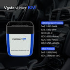 Vgate VLINKER BM V2.2 Bluetooth 3.0 Android Phone Car OBD Fault Diagnosis Detector, BM V2.2 Bluetooth 3.0 – Bluetooth