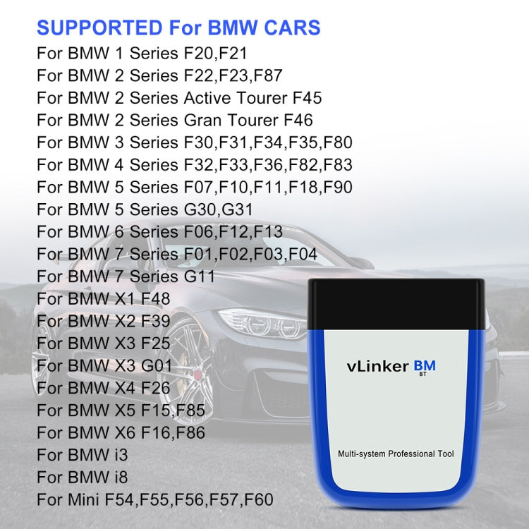 Vgate VLINKER BM V2.2 Bluetooth 3.0 Android Phone Car OBD Fault Diagnosis Detector, BM V2.2 Bluetooth 3.0 – Bluetooth