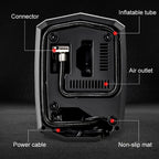 Car 12V Portable Inflatable Cylinder Pedal Pointer Air Pump with Light & Tool Box, Pointer with Tool Box