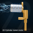 Car 12V Portable Inflatable Cylinder Pedal Pointer Air Pump with Light & Tool Box, Pointer with Tool Box