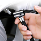 Car 12V Portable Inflatable Cylinder Pedal Pointer Air Pump with Light & Tool Box, Pointer with Tool Box