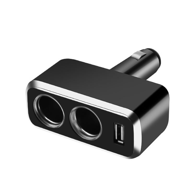 SHUNWEI SD-1909 80W 0.8A Car 2 in 1 USB Charger 90 Degree Free Rotation Cigarette Lighter, SD-1909 (Black), SD-1909 SD-1909 (Black) Black