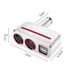SHUNWEI SD-1918 80W 3.1A Car 2 in 1 Dual USB Charger, SD-1918 – TPU