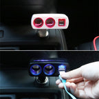 SHUNWEI SD-1918 80W 3.1A Car 2 in 1 Dual USB Charger, SD-1918 – TPU