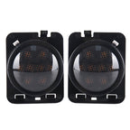 2 PCS 8W DC 12V Car SUV Refit LEDWheel Eyebrow Turn Signal for Jeep Wrangler JK 07-17, Specification: Butt Assembly Without Aperture, Specification: Butt Assembly Without Aperture Specification: Butt Assembly Without Aperture
