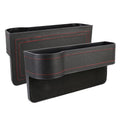 2 PCS Car Multi-functional Principal And Deputy Driver Seat Console Leather Box, Seat Console Leather Box (Black), Seat Console Leather Box (Beige), Seat Console Leather Box (Brown) Seat Console Leather Box (Black) Black