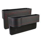 2 PCS Car Multi-functional Principal And Deputy Driver Seat Console Leather Box, Seat Console Leather Box (Black), Seat Console Leather Box (Beige), Seat Console Leather Box (Brown) Seat Console Leather Box (Black) Black