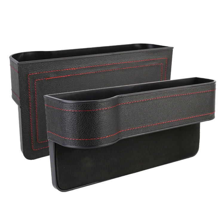 2 PCS Car Multi-functional Principal And Deputy Driver Seat Console Leather Box, Seat Console Leather Box (Black), Seat Console Leather Box (Beige), Seat Console Leather Box (Brown) Seat Console Leather Box (Black) Black