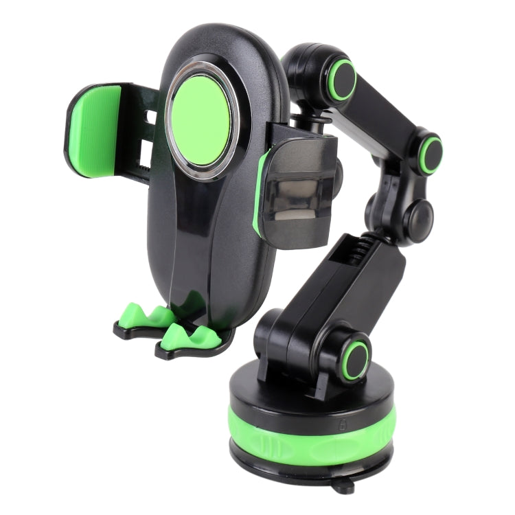 ZP-X0466 Car 360 Degree Rotating Telescopic Folding Round Suction Cup Mobile Phone Holder, ZP-X0466 (Green)