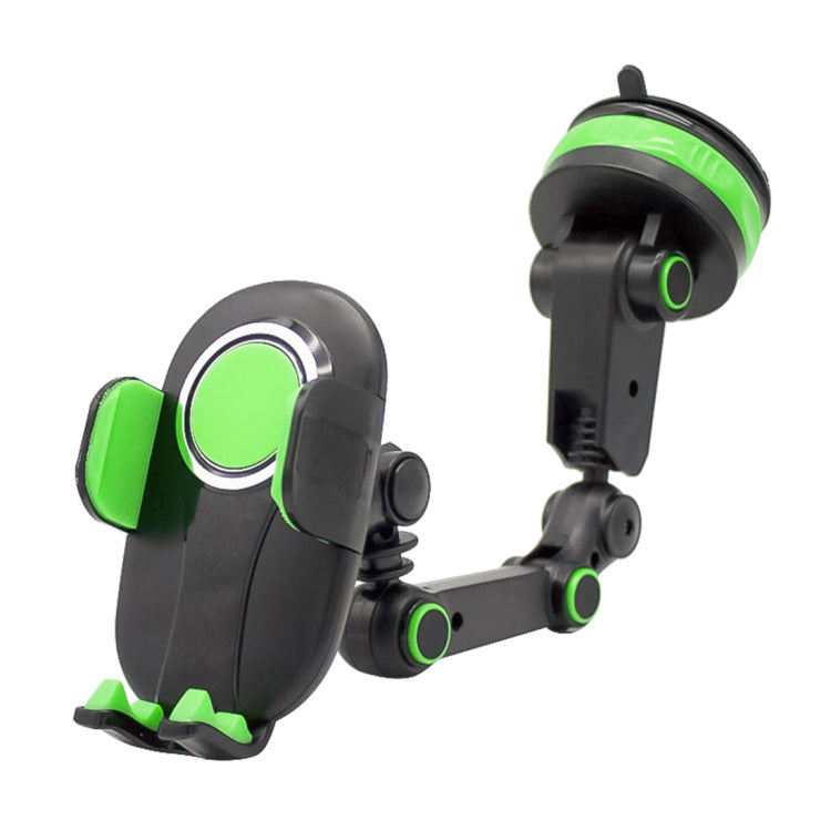 ZP-X0466 Car 360 Degree Rotating Telescopic Folding Round Suction Cup Mobile Phone Holder, ZP-X0466 (Green)