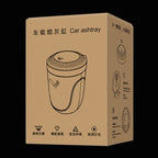 Portable Car Stainless Steel Liner Cigarette Ashtray with Light, with Stainless Steel Liner