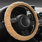 Car Universal Short Plush Warm Anti-skid Steering Wheel Cover, Adaptation Steering Wheel Diameter: 38cm Beige