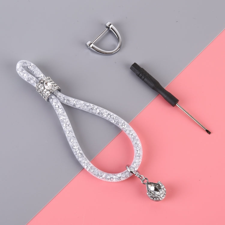 Car Diamond Metal + Plastic Keychain – Durable Build, Easy to Use White