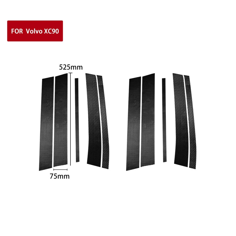 10 in 1 Car Carbon Fiber Door and Window Pillar Decorative Sticker for Volvo XC90 2003-2014, Left and Right Drive Universal, Door and Window Pillar – Durable Build, Easy to Use