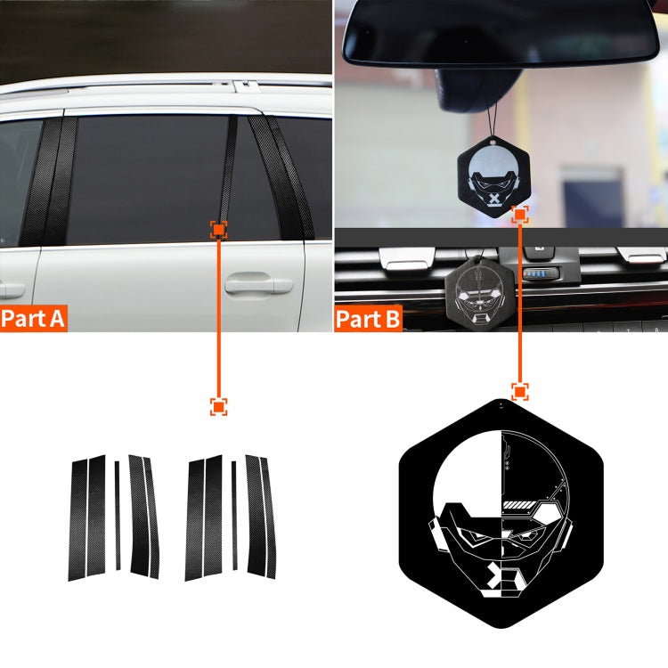 10 in 1 Car Carbon Fiber Door and Window Pillar Decorative Sticker for Volvo XC90 2003-2014, Left and Right Drive Universal, Door and Window Pillar – Durable Build, Easy to Use