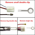 59 in 1 Car Plug Circuit Board Wire Harness Terminal Extraction Pick Connector Crimp Pin Back Needle Remove Tool, 59 in 1