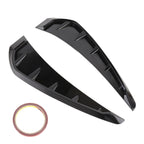 2 PCS Car Soft Silicone Decorative Sticker Outside Sticker, Bright Black, Bright Black Bright Black