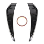 2 PCS Car Soft Silicone Decorative Sticker Outside Sticker, Bright Black, Bright Black