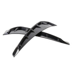 2 PCS Car Soft Silicone Decorative Sticker Outside Sticker, Bright Black, Bright Black