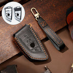 Hallmo Car Cowhide Leather Key Protective Cover Key Case for BMW Blade Style – Leather, For BMW Blade Style For BMW Blade Style Black