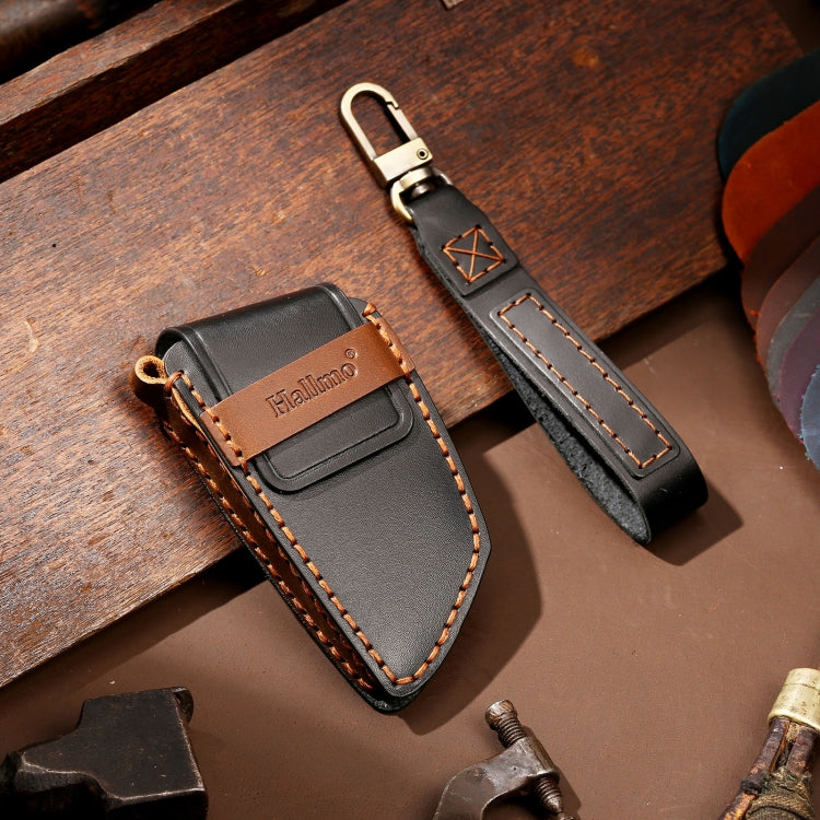Hallmo Car Cowhide Leather Key Protective Cover Key Case for BMW Blade Style – Leather, For BMW Blade Style