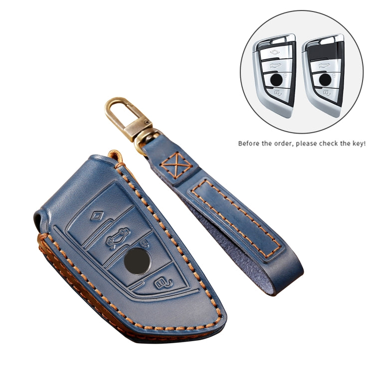 Hallmo Car Cowhide Leather Key Protective Cover Key Case for BMW Blade Style – Leather, For BMW Blade Style