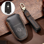 Hallmo Car Cowhide Leather Key Protective Cover Key Case for Ford Focus B Style – Leather, For Ford Focus B Style For Ford Focus B Style Black