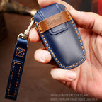 Hallmo Car Cowhide Leather Key Protective Cover Key Case for Ford Focus B Style, For Ford Focus B Style