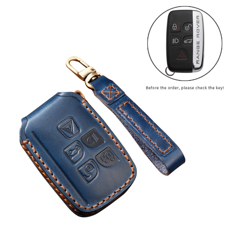 Hallmo Car Cowhide Leather Key Protective Cover Key Case for Land Rover Discovery 5 A Style – Leather, For Land Rover Discovery 5 A Style