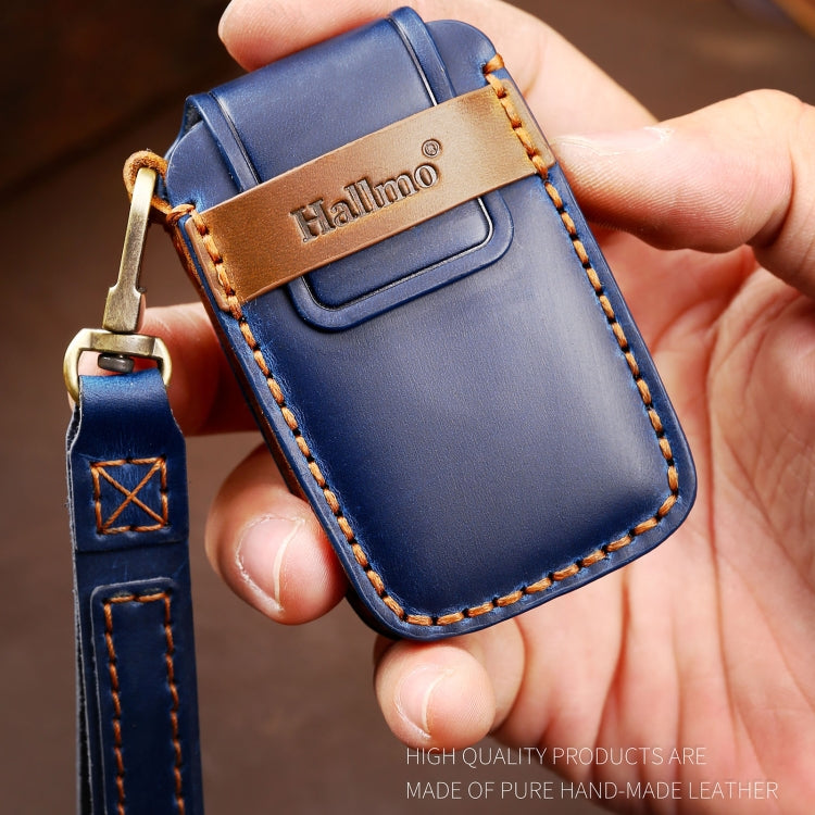 Hallmo Car Cowhide Leather Key Protective Cover Key Case for Land Rover Discovery 5 A Style – Leather, For Land Rover Discovery 5 A Style