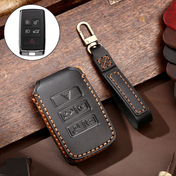 Hallmo Car Cowhide Leather Key Protective Cover Key Case for Land Rover Discovery 5 B Style – Leather, For Land Rover Discovery 5 B Style For Land Rover Discovery 5 B Style Black