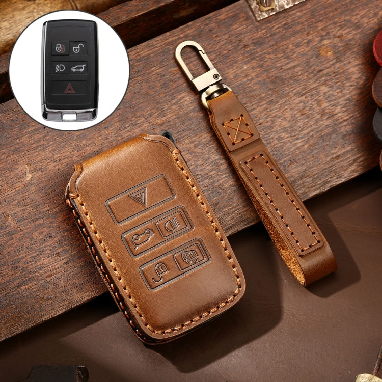 Hallmo Car Cowhide Leather Key Protective Cover Key Case for Land Rover Discovery 5 B Style – Leather, For Land Rover Discovery 5 B Style For Land Rover Discovery 5 B Style Brown