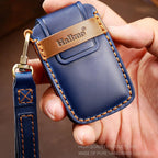 Hallmo Car Cowhide Leather Key Protective Cover Key Case for Land Rover Discovery 5 B Style – Leather, For Land Rover Discovery 5 B Style