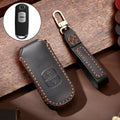 Hallmo Car Cowhide Leather Key Protective Cover Key Case for Mazda Axela 2-button, For Mazda Axela 2-button For Mazda Axela 2-button Black