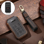 Hallmo Car Cowhide Leather Key Protective Cover Key Case for Volvo 5-button, For Volvo 5-button For Volvo 5-button Black