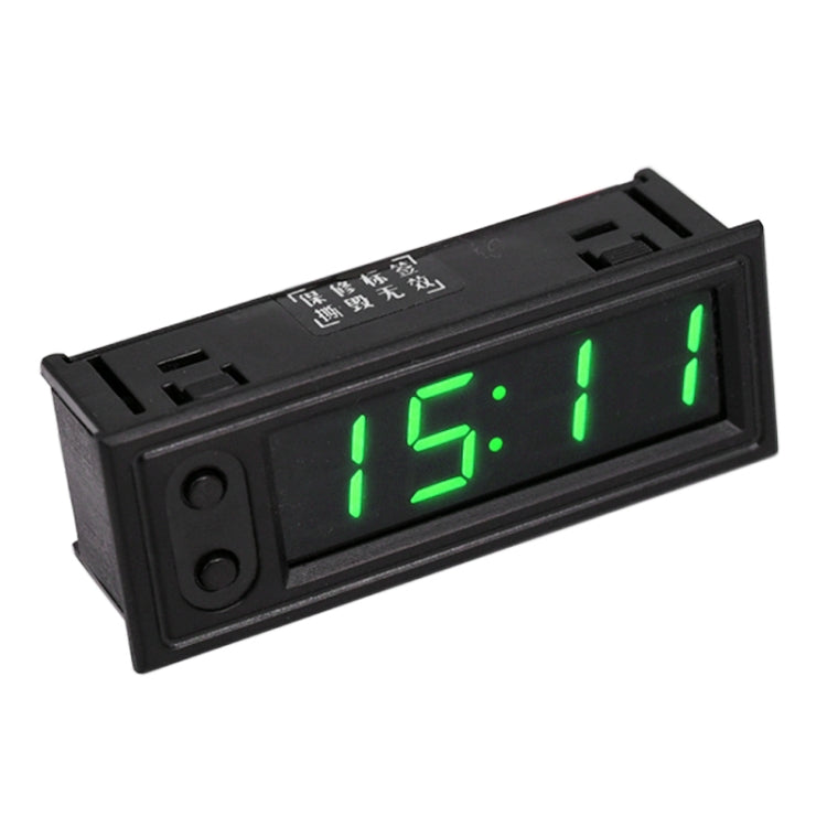 3 in 1 Car High-precision Electronic LED Luminous Clock + Thermometer + Voltmeter, 3 in 1 Green, 3 in 1 Blue, 3 in 1 Red 3 in 1 Green Green