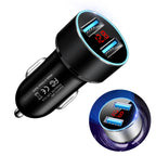 JMG-C016A 5V 3.1A Car Dual USB Charger with LED Display, JMG-C016A (Black), JMG-C016A (Gold), JMG-C016A (Blue), JMG-C016A (Red), JMG-C016A (Silver) JMG-C016A (Black) Black