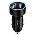 JMG-C016A 5V 3.1A Car Dual USB Charger with LED Display, JMG-C016A (Black), JMG-C016A (Gold), JMG-C016A (Blue), JMG-C016A (Red), JMG-C016A (Silver)