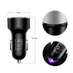 JMG-C016A 5V 3.1A Car Dual USB Charger with LED Display, JMG-C016A (Black), JMG-C016A (Gold), JMG-C016A (Blue), JMG-C016A (Red), JMG-C016A (Silver)