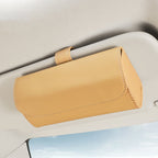 533 Car Glasses Storage Bag Glasses Box – Leather Beige