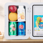 8L 37-48W Car / Home Mini Refrigerator, EU Plug, Pink, Blue, White
